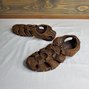 Sketchers mens water sandals, brown leather